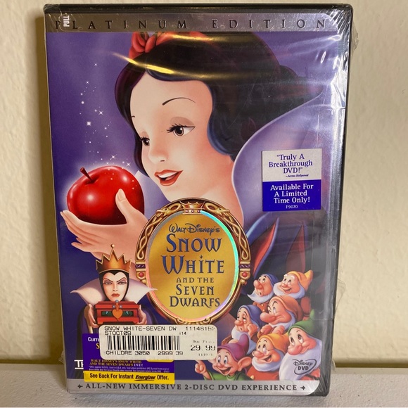 SEALED PLATINUM EDITION WALT DISNEY'S SNOW WHITE AND THE SEVEN DWARFS 2-DISC DVD - Picture 1 of 10